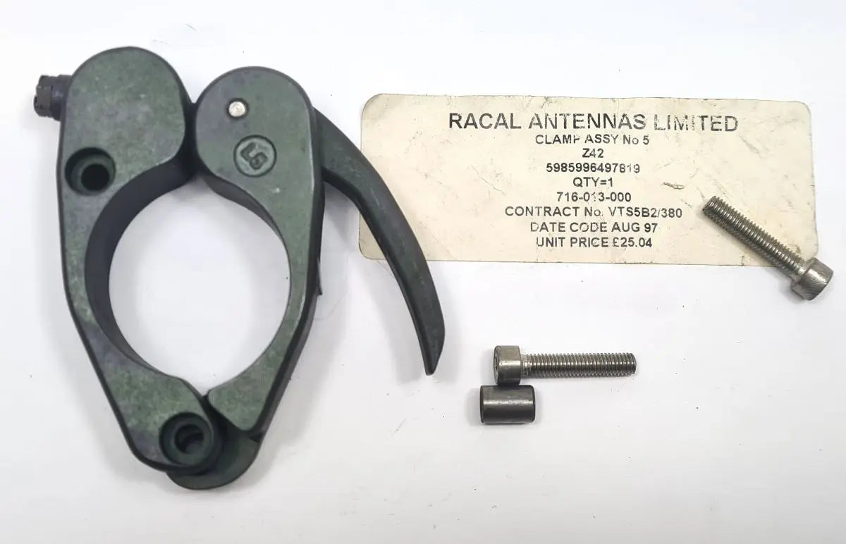 5985-99-649-7819 - Clamp Assy No5 - Z42 - 716-013-000 - MA716/13 Clansman Radio Racal Antennas Ltd battlegroup-raydon