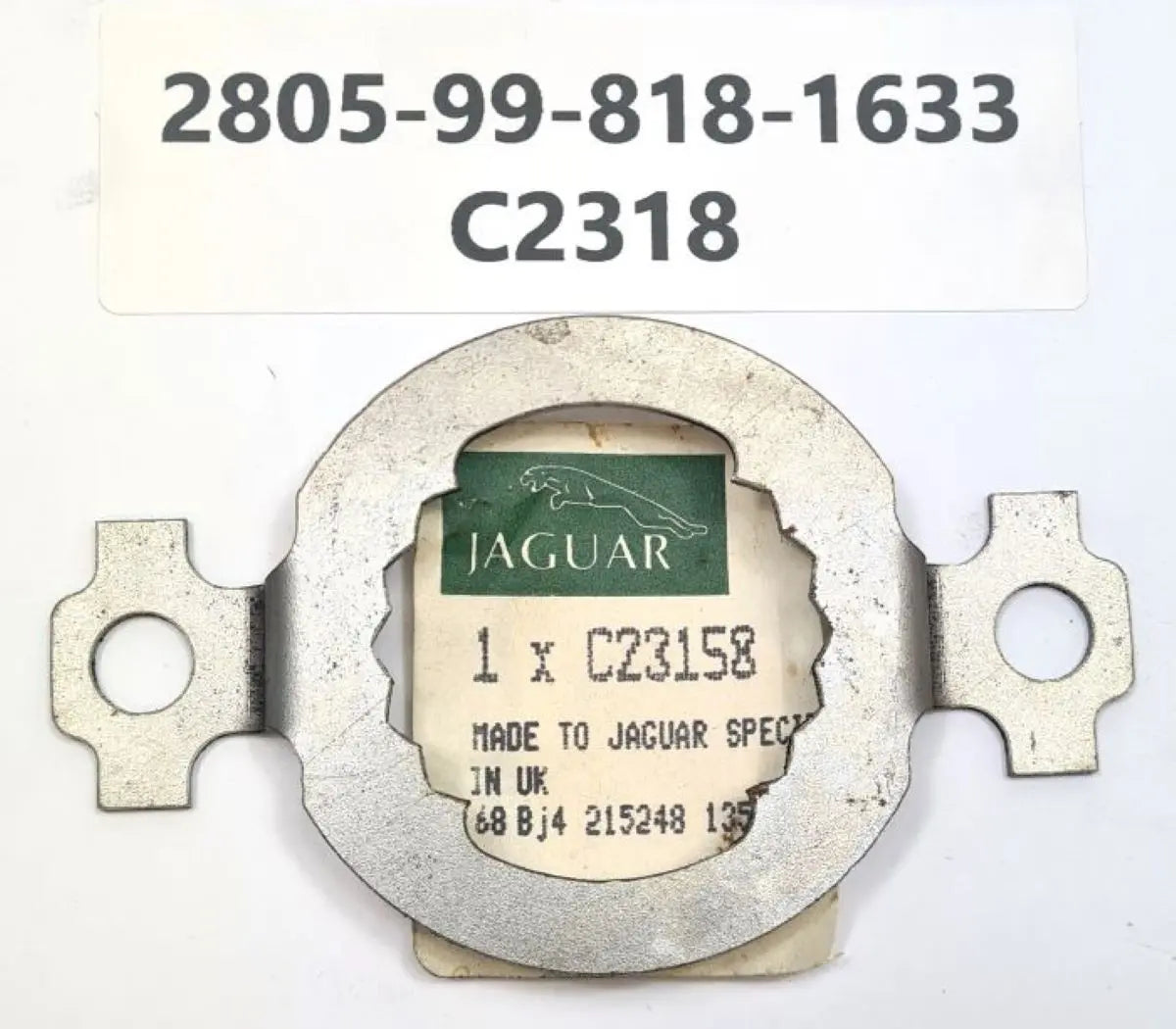 2805-99-818-1633 - Tab Washer front Crank Pulley - 6 Cyl Jaguar Engines - 3JG Jaguar Cars Ltd battlegroup-raydon