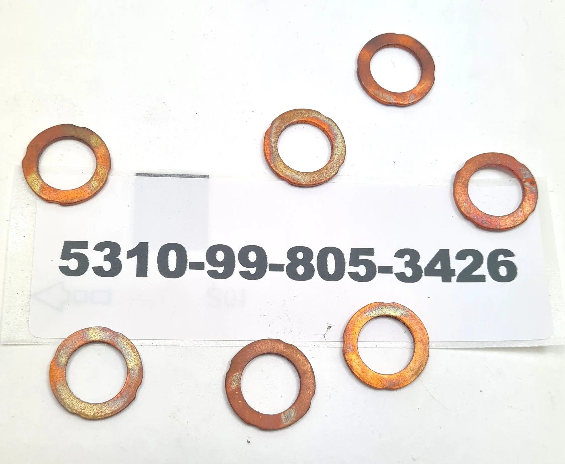 5310-99-805-3426 - Copper flat washer  - RD Shape - 6MT9 - 0.390 Inch Internal Dia - 0.048 inch Thick battlegroup-raydon battlegroup-raydon