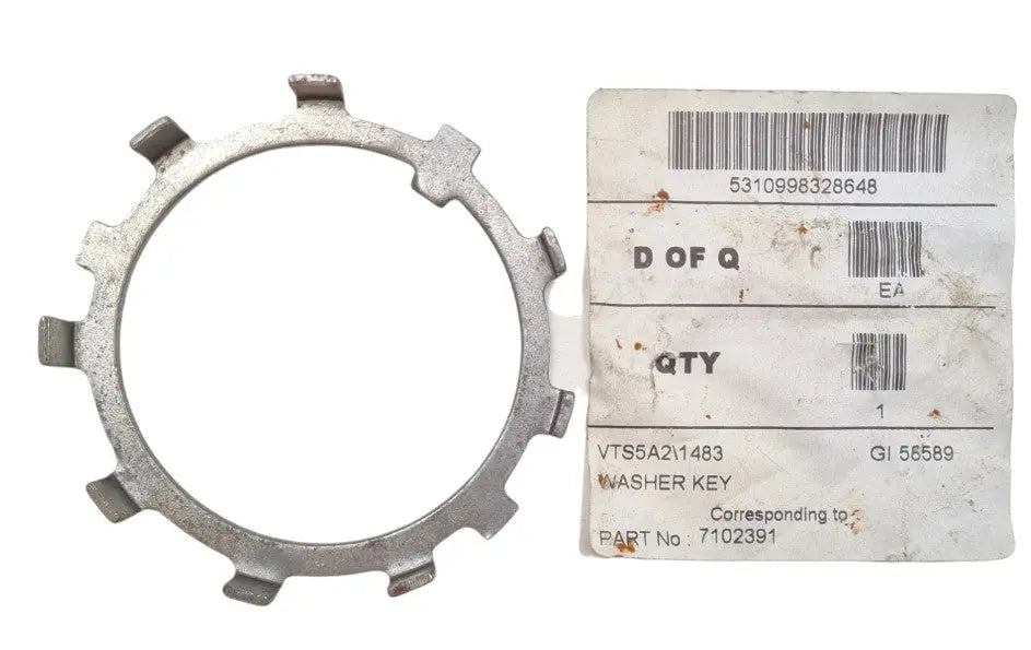 5310-99-832-8648 - Washer Key -Axle Hub Bearing - 11 Exterior Keys + 1 Interior Key - 2.21/32 in id - 3.1/32 in od - 5/64 in thick - 7102391 - 7BD - Bedford Bedford Genuine Parts battlegroup-raydon