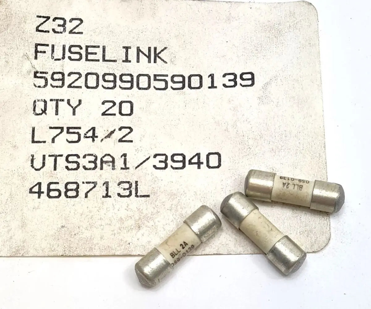 5920-99-059-0139 - Small Fuselink cartridge - Ceramic BLL 2Amp - Z32 - 468713L battlegroup-raydon battlegroup-raydon