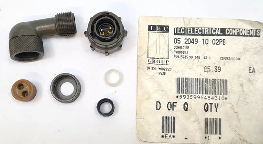 5935-99-648-4310 - 90 Degree 2 Pin Connector - male - Z99 - FV886883 - 0520491002PB - Clansman TEC Electrical Components battlegroup-raydon