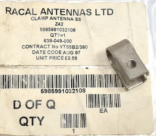 5985-99-103-2108 - Stainless Antenna Clamp - Clansman - Z42 - 638-049-000 Racal Antennas Ltd battlegroup-raydon