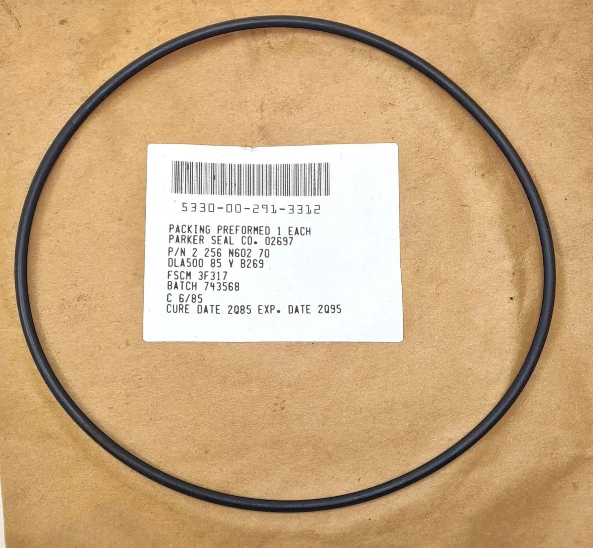 5330-00-291-3312 - O-Ring Seal - 5.734 in ID - 6 in OD - 1/8 in Thick - Acrylonitrile Butadiene Rubber Parker Seal Co battlegroup-raydon