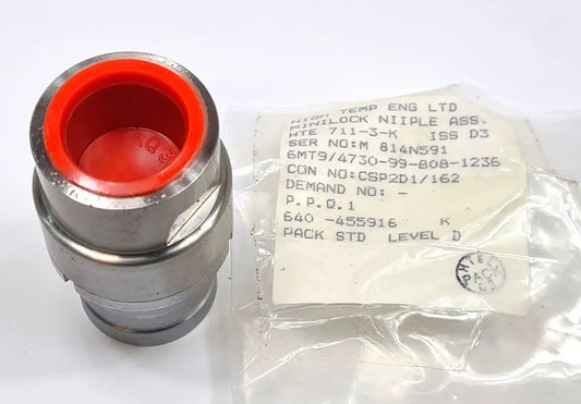 4730-99-808-1236 - Coupling - Half Self sealing - Straight 1-1/8 inch -12 UNF - 4CH - LV6/MT9 High Temp Eng Ltd battlegroup-raydon