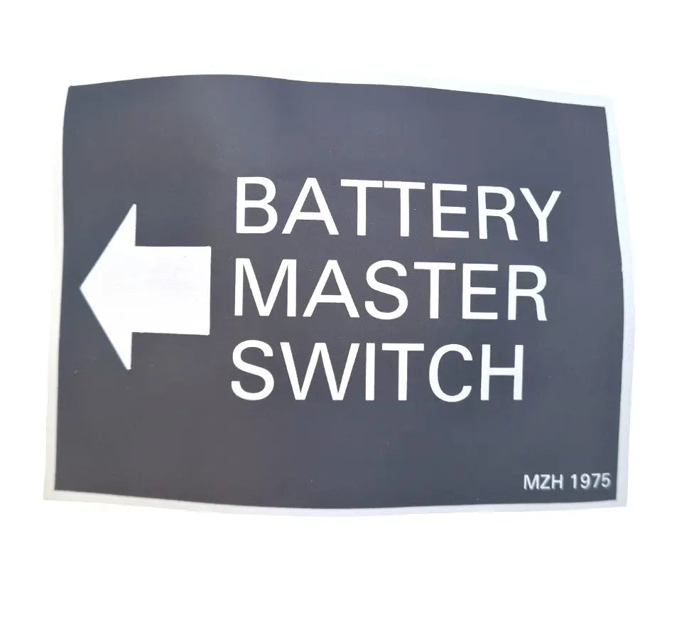 7690-99-350-3295 - Decal - Battery Master Switch - 7FW AEC Foden -  DAF / PACCAR UK battlegroup-raydon battlegroup-raydon