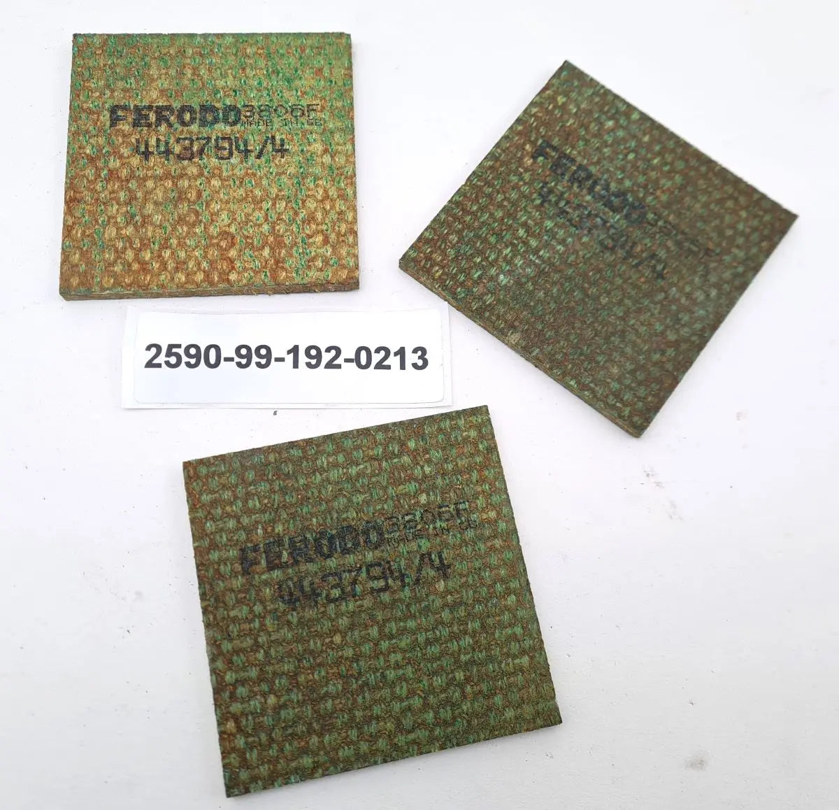 2590-99-192-0213 - Woven Friction Lining Pad - 3 1/2 inch Square - 1/4 inch thick - FV2117697 - 9AHY - 3806F - Ferodo Ferodo battlegroup-raydon