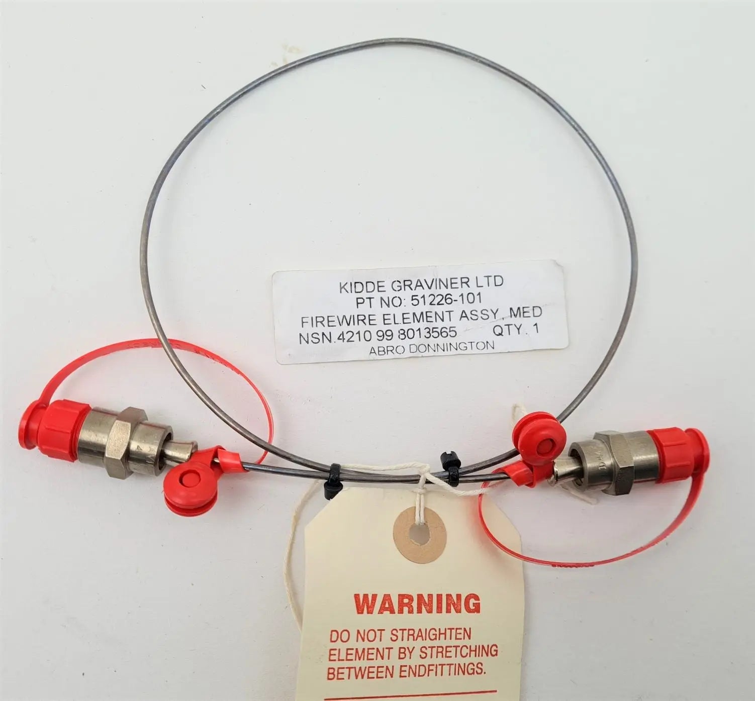 4210-99-801-3565 - Sensing Element  - Fire Detecting System - 20 inches long  - 46MT4 - FV562012 Kidde Graviner Ltd battlegroup-raydon