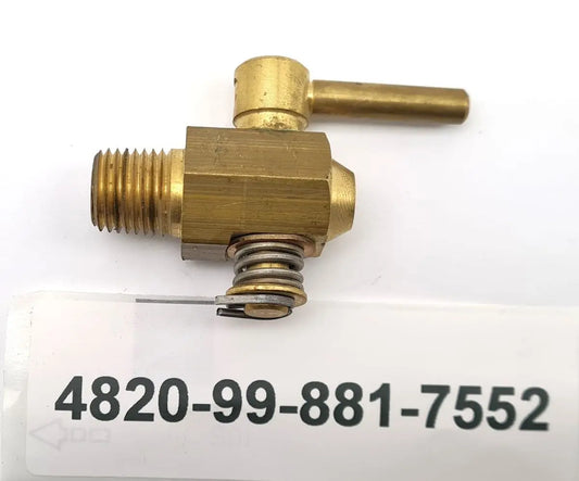 4820-99-881-7552 - Brass Drain Cock - Straight Through - 1/4 Inch NPTF - 6MT9 - KW718/2 - 9CET -  Combat Engineer Tractor Knorr Bremse battlegroup-raydon