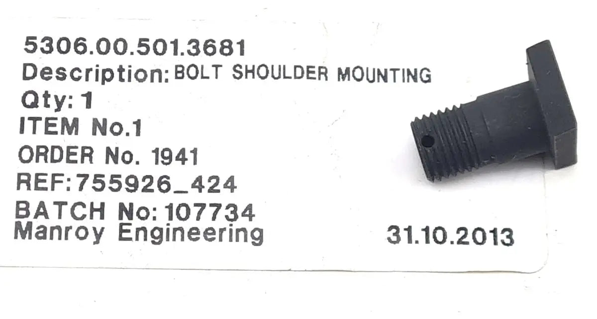 5306-00-501-3681 - Bolt T-Head - Shoulder Mounting Manroy Engineering battlegroup-raydon