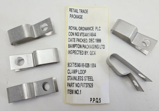 5340-99-828-1884 - Wiring clamp - 25mm long Loop - 10mm Wide - 9CET - FV737929 Royal Ordnance PLC battlegroup-raydon