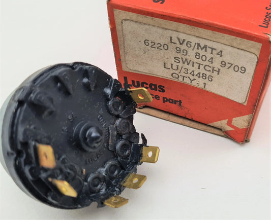 6220-99-804-9709- 3 position Light Switch - Lucas LU/34486 LV6/MT4 - Land Rover - Austin Champ Lucas battlegroup-raydon